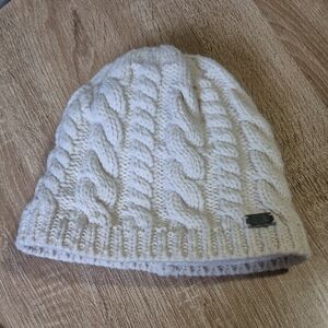The North Face Cream Cable Knit Beanie